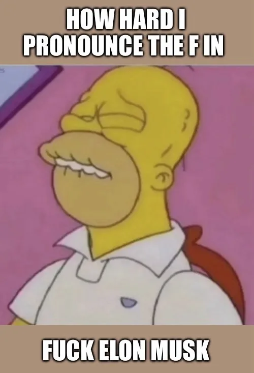 The image shows Homer Simpson with a smug, self-satisfied expression, eyes half-closed and lips pursed. The text overlaid in…