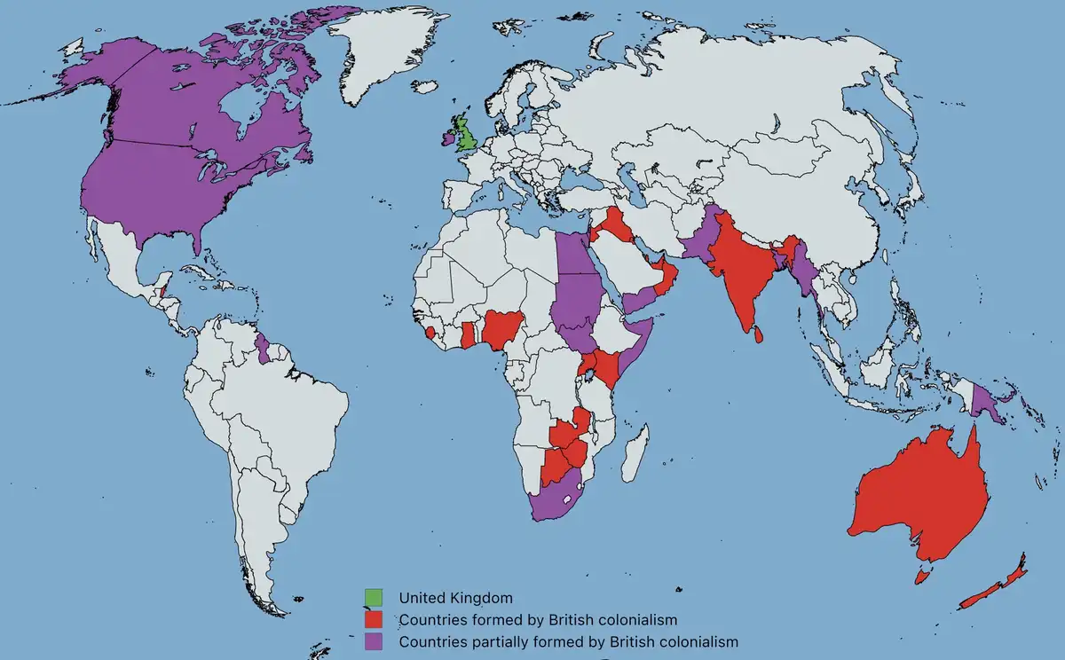 Countries that the UK had a hand in shaping