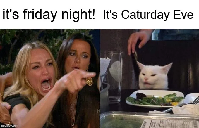 The image is a split-screen meme. On the left, two women from 'The Real Housewives of Beverly Hills' are shown with…
