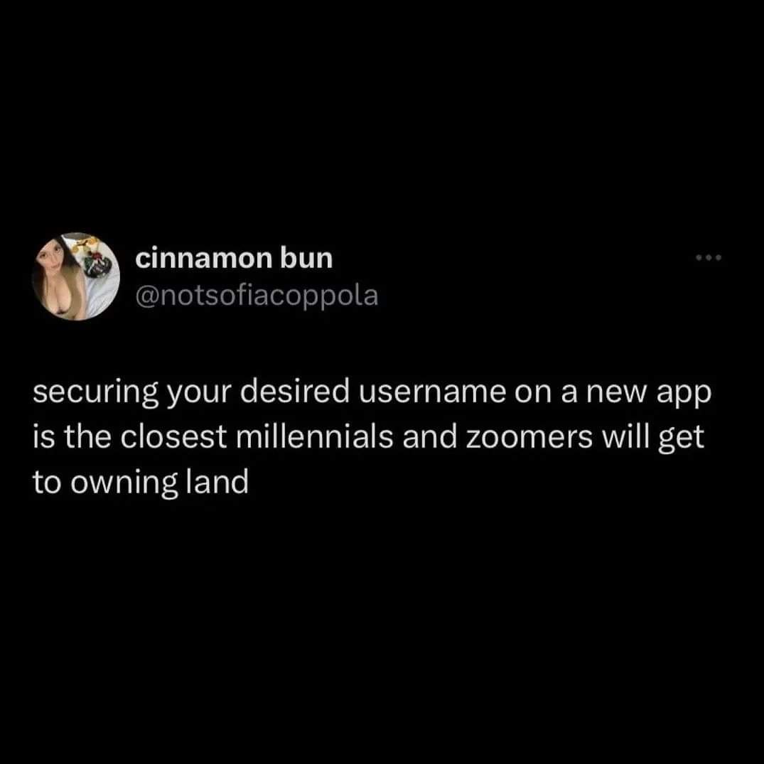 A screenshot of a tweet from user 'cinnamon bun' (@notsofiacoppola) with a profile picture of a woman. The tweet text reads…
