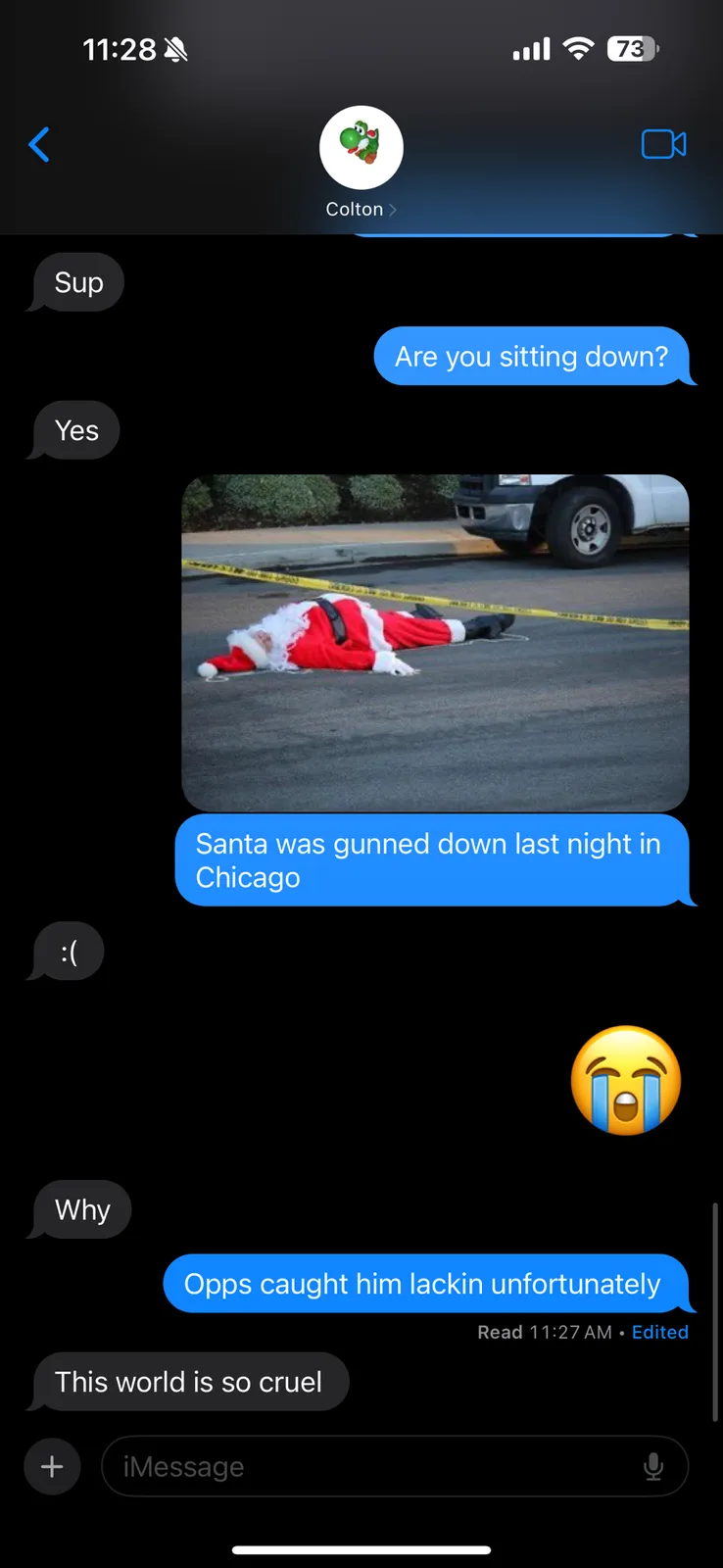 It's tough having this conversation on Christmas Day!