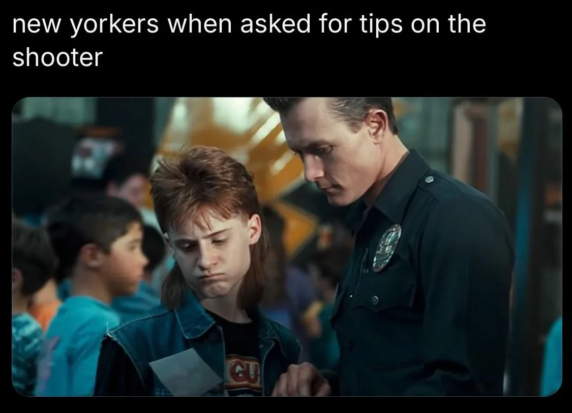 A still from a movie shows a young person with a pouty, unimpressed expression while a police officer leans in to speak with…