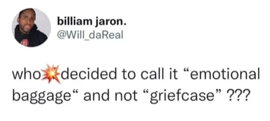 A screenshot of a tweet by user 'billiam jaron.' (@Will_daReal) shows a photo of a Black man with a confused expression. The…