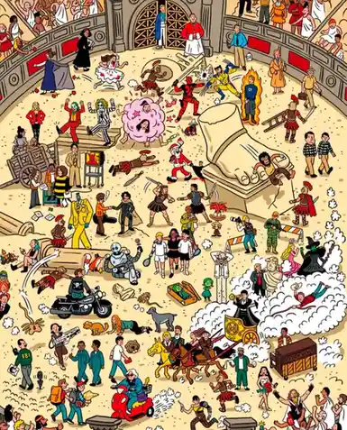 Can you identify all the iconic movie characters featured here?