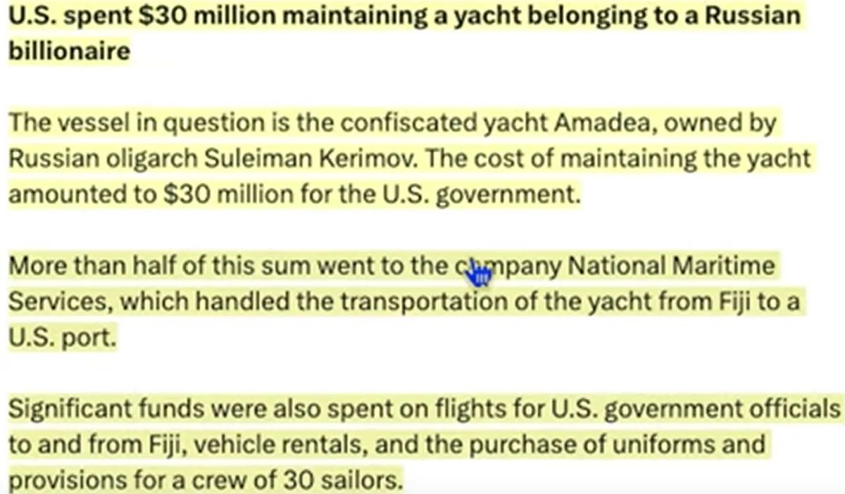 A screenshot of a news article with highlighted text and a blue computer mouse cursor pointing at the phrase 'the company…