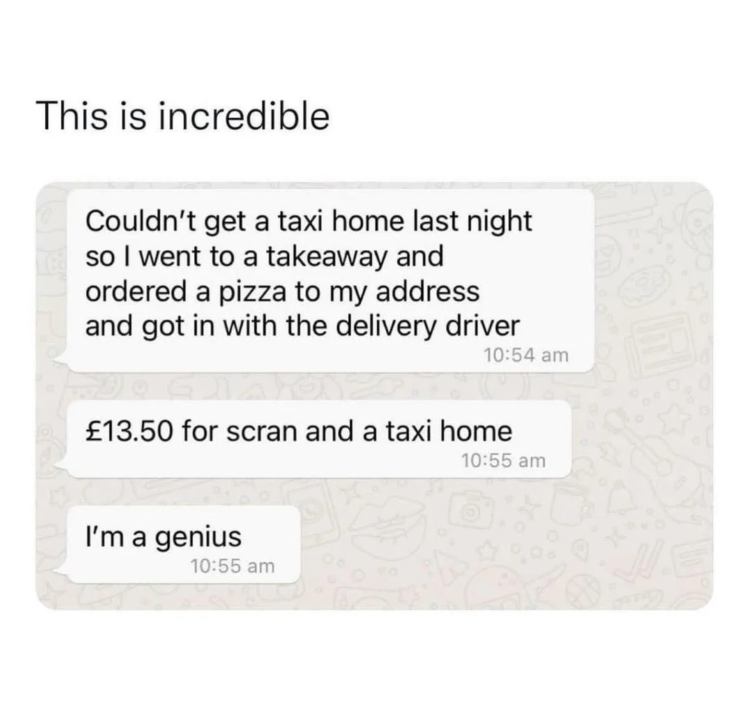 The Struggle When No Taxis or Ubers Are Around
