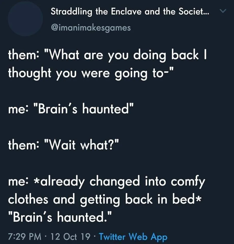 A screenshot of a Twitter thread showing a conversation where the user explains they're going back to bed because their…