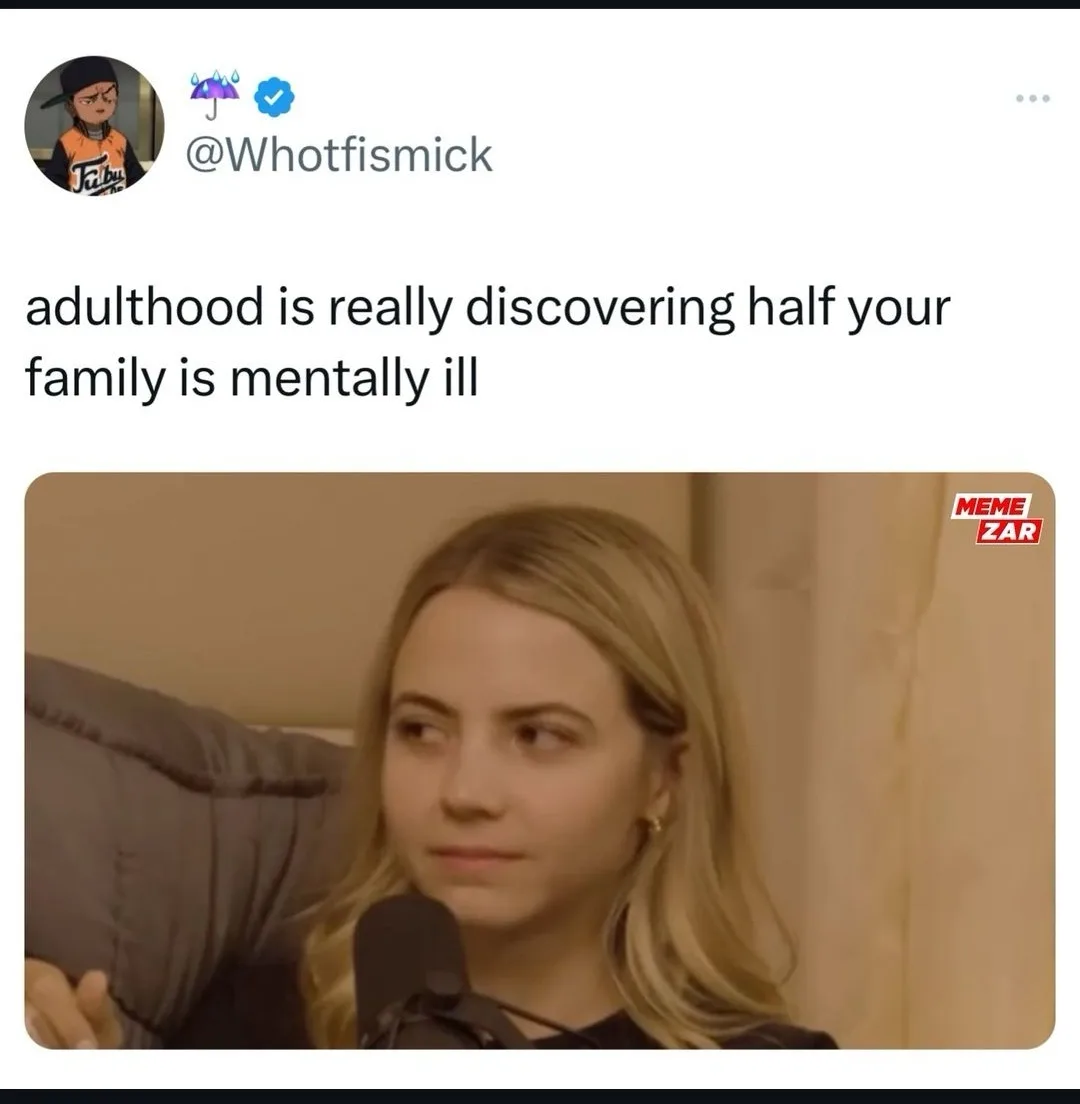 A screenshot of a tweet from @Whotfismick shows a woman with blonde hair sitting in front of a microphone, looking sideways…