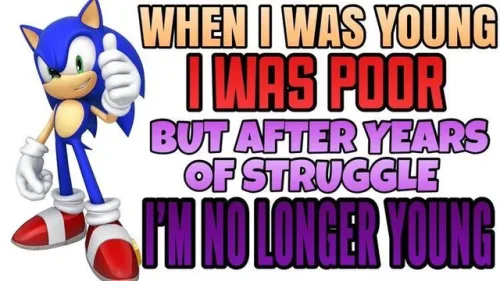 The image features the blue anthropomorphic hedgehog Sonic the Hedgehog giving a thumbs-up. Overlaid text in large, bold…