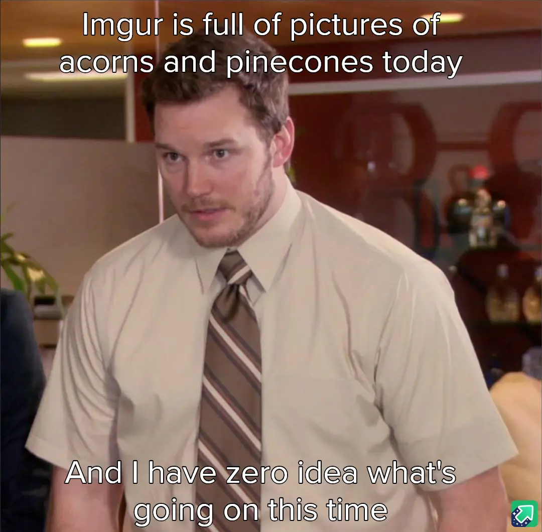 A man in a beige shirt and striped tie looks confused and slightly bewildered. The text overlaid on the image reads 'Imgur…