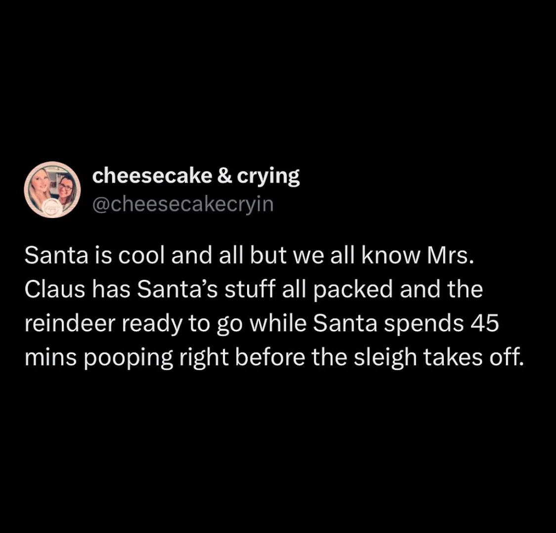 A screenshot of a tweet from the account 'cheesecake & crying' with a circular profile picture of two women. The tweet text…