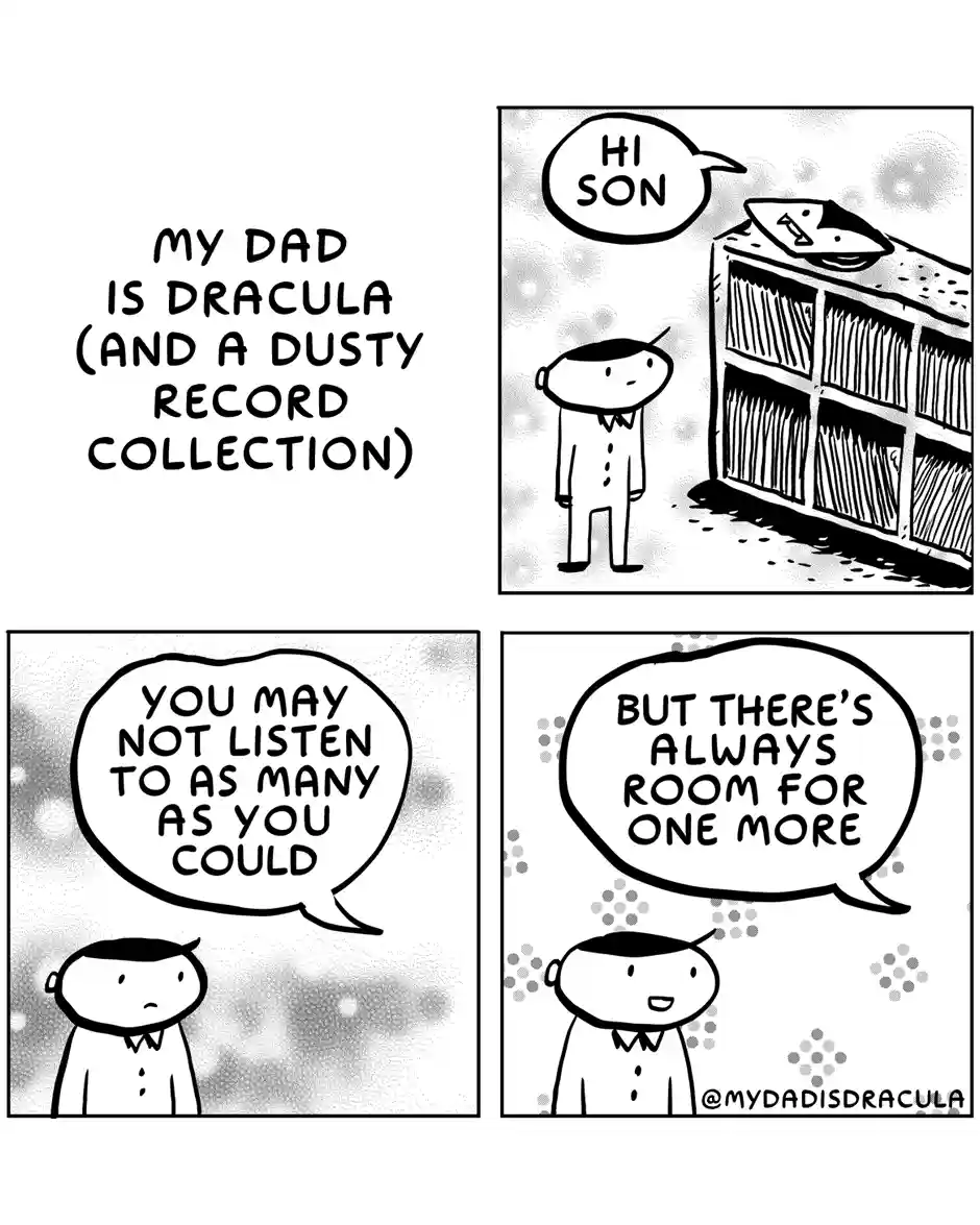 My Dad: The Real-Life Dracula with an Epic Vinyl Collection