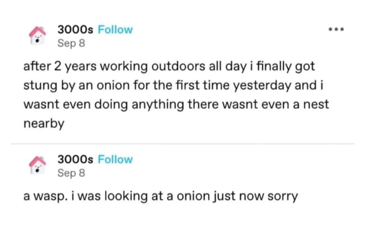 The image shows two social media posts from the same user '3000s' dated Sep 8. The first post says, 'after 2 years working…