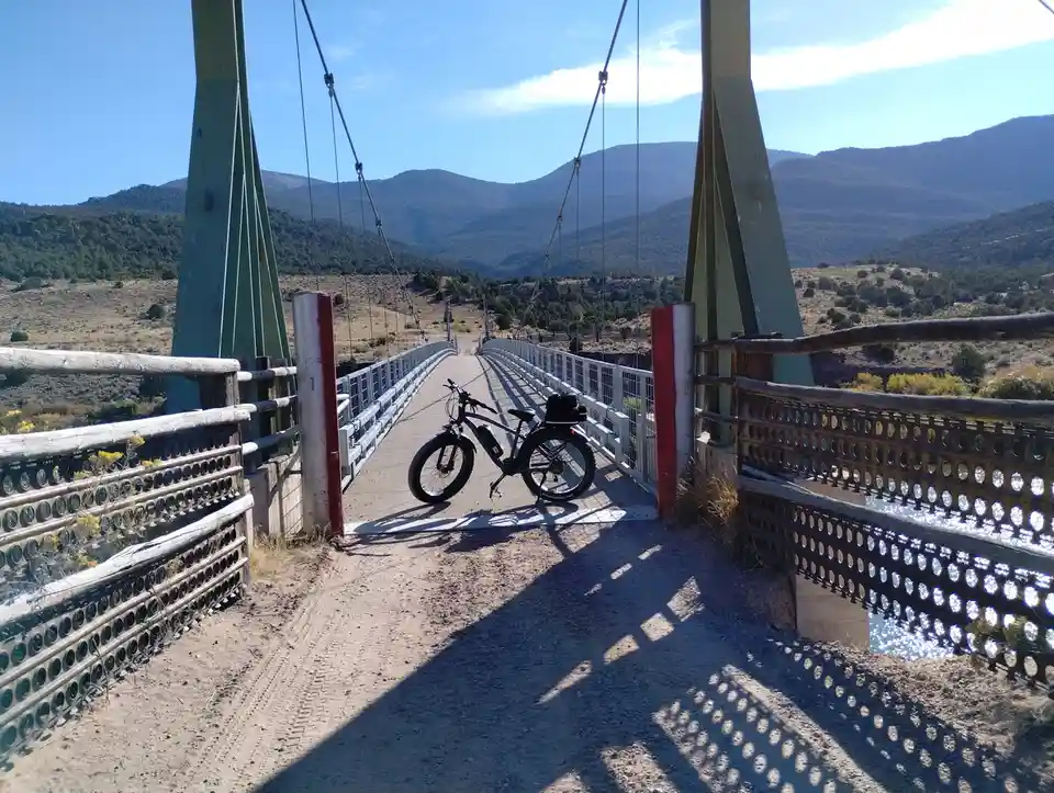 My E-Bike Adventure on the Swinging Bridge in Browns Park, Colorado - Almost 4,000 Miles in Just 10 Months!