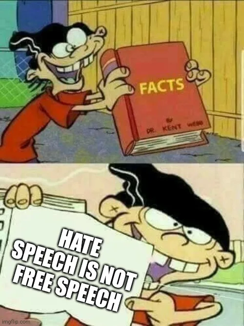The top panel shows a cartoon boy in a red shirt holding a large red book titled 'FACTS' by 'DR. KENT WEBB' with a wide…