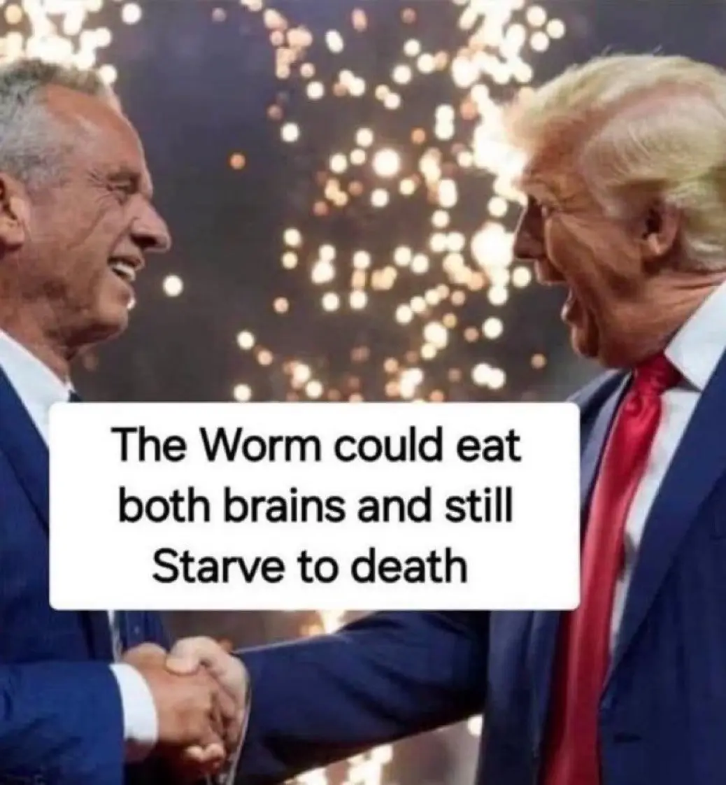 Two men in suits, one with gray hair and the other with blonde hair, are shaking hands against a backdrop of sparkling…