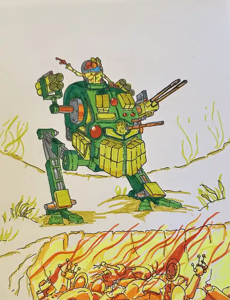 Stargone: Arweli Mech Pilot Amidst the Flames of War