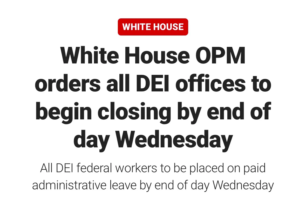 The image displays a white background with bold black text and a red banner at the top reading 'WHITE HOUSE'. The main text…