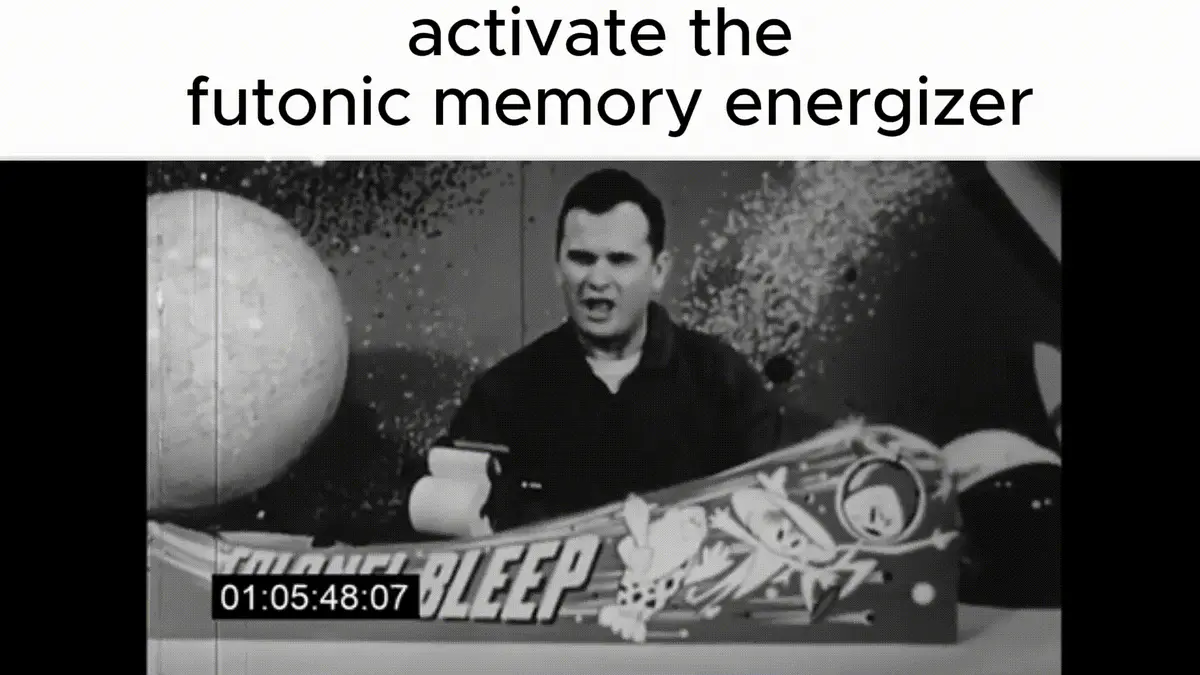 Colonel Bleep has activated the Futonic Memory Energizer!