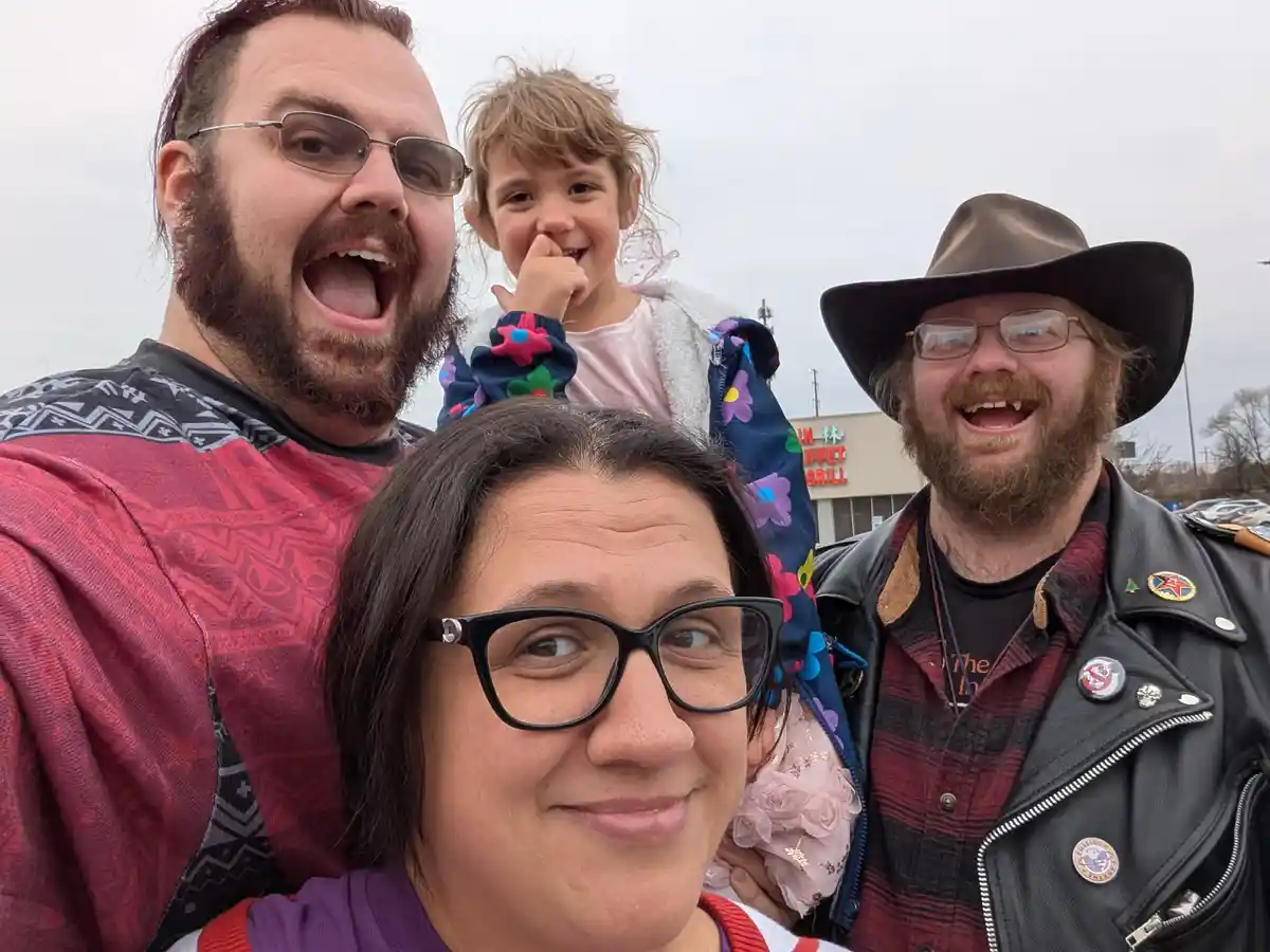 Annual tradition: Merry Christmas selfie at the Chinese buffet!