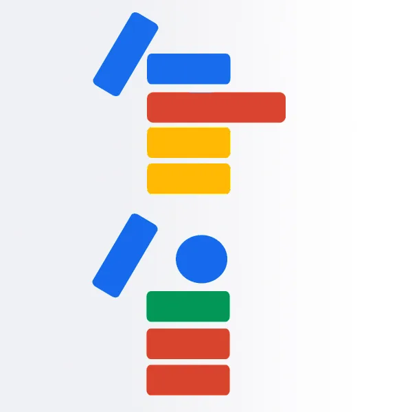 The image displays the Google logo, composed of colorful geometric shapes arranged in a stylized 'G' formation. The logo…