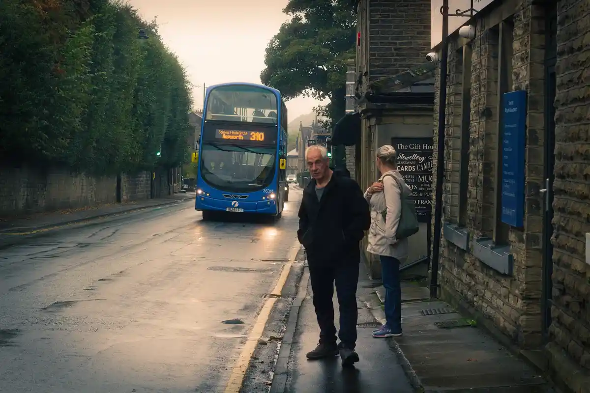 Street Photography: A Man Waiting for His Bus