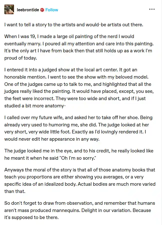 A heartfelt message for artists and aspiring creators everywhere