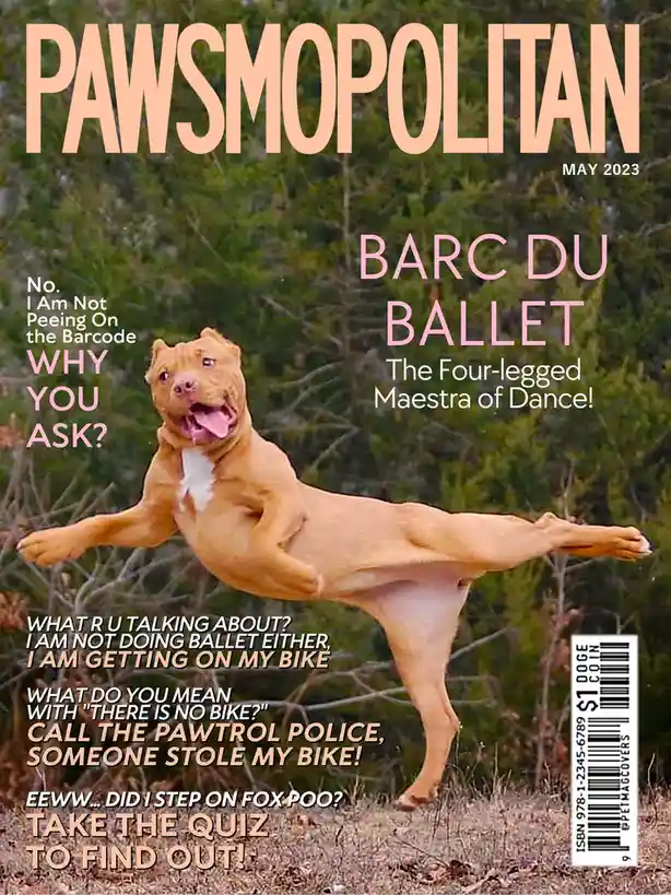 Introducing BARC DU BALLET on the Cover of PAWSMOPOLITAN Magazine
