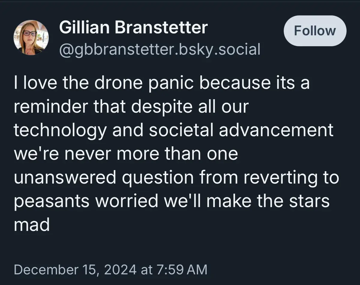 A screenshot of a social media post by Gillian Branstetter, showing her profile picture, username, and a text post about…