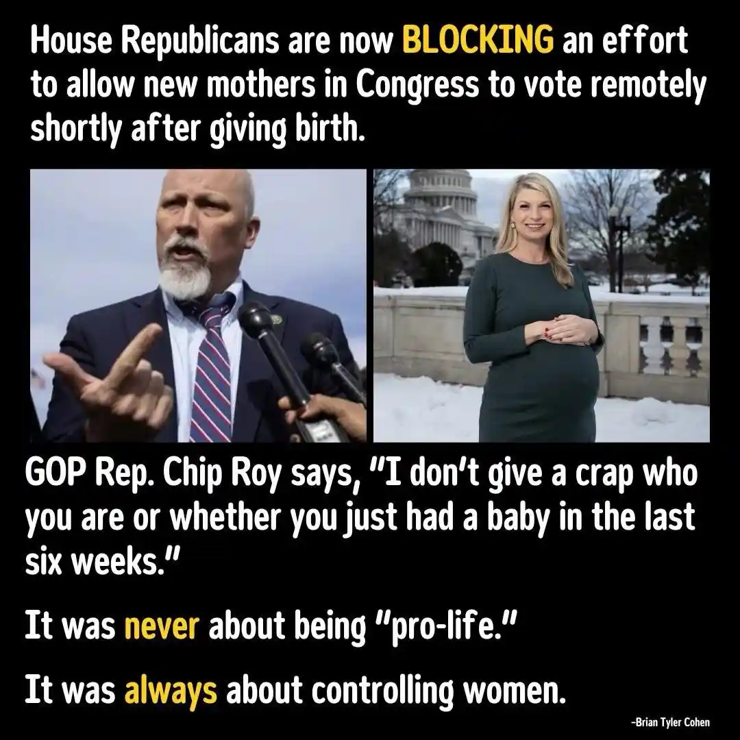 The image displays two side-by-side photos: a man in a suit speaking into microphones and a pregnant woman smiling outdoors…