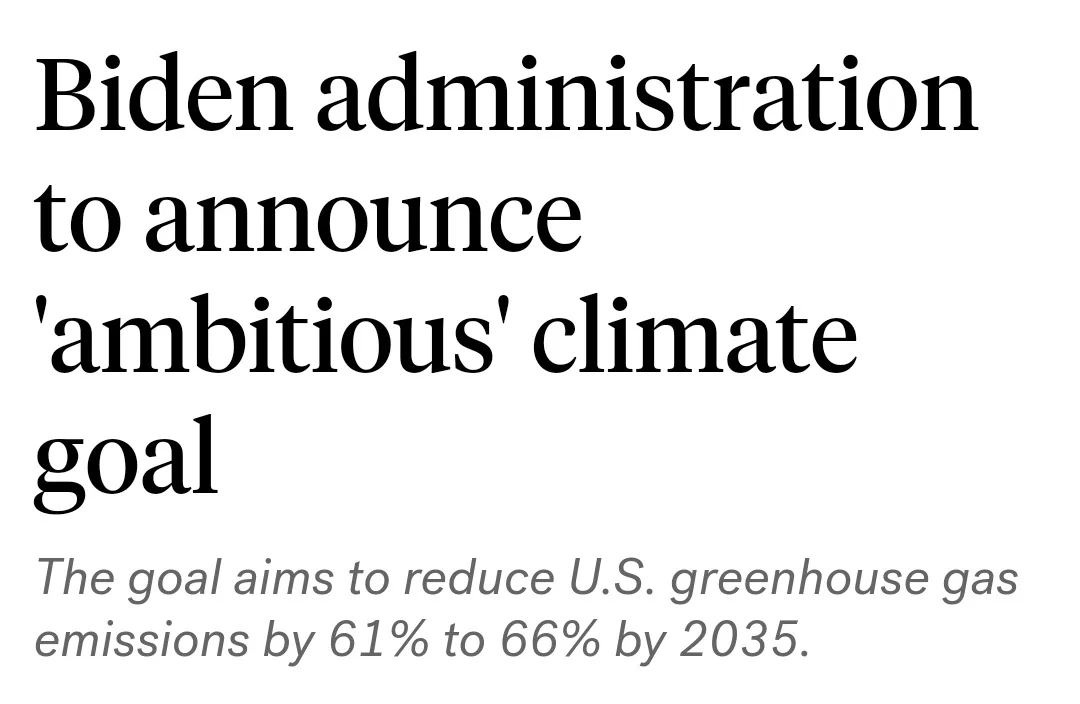 The image displays a plain white background with black text. The main headline reads 'Biden administration to announce…