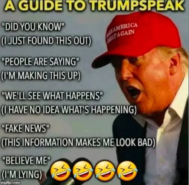 A close-up image of Donald Trump wearing a red 'Make America Great Again' cap, mouth open as if shouting. Overlaid text…
