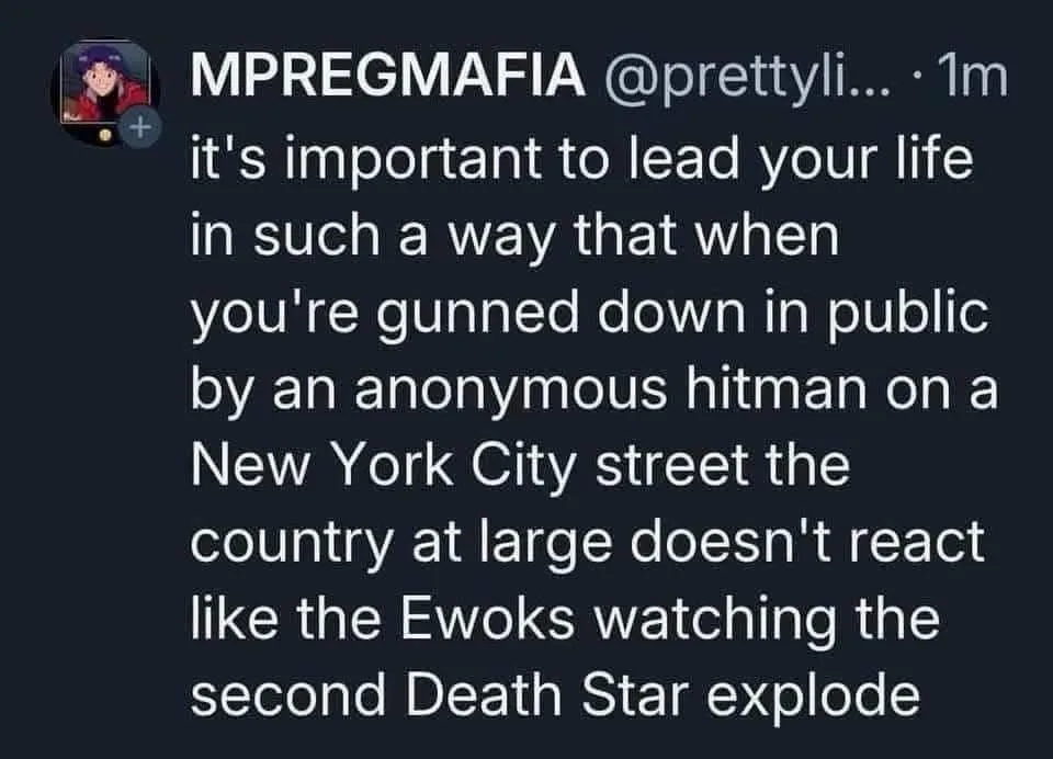 A screenshot of a tweet from user MPREGMAFIA, showing white text on a dark background. The tweet reads: 'it's important to…