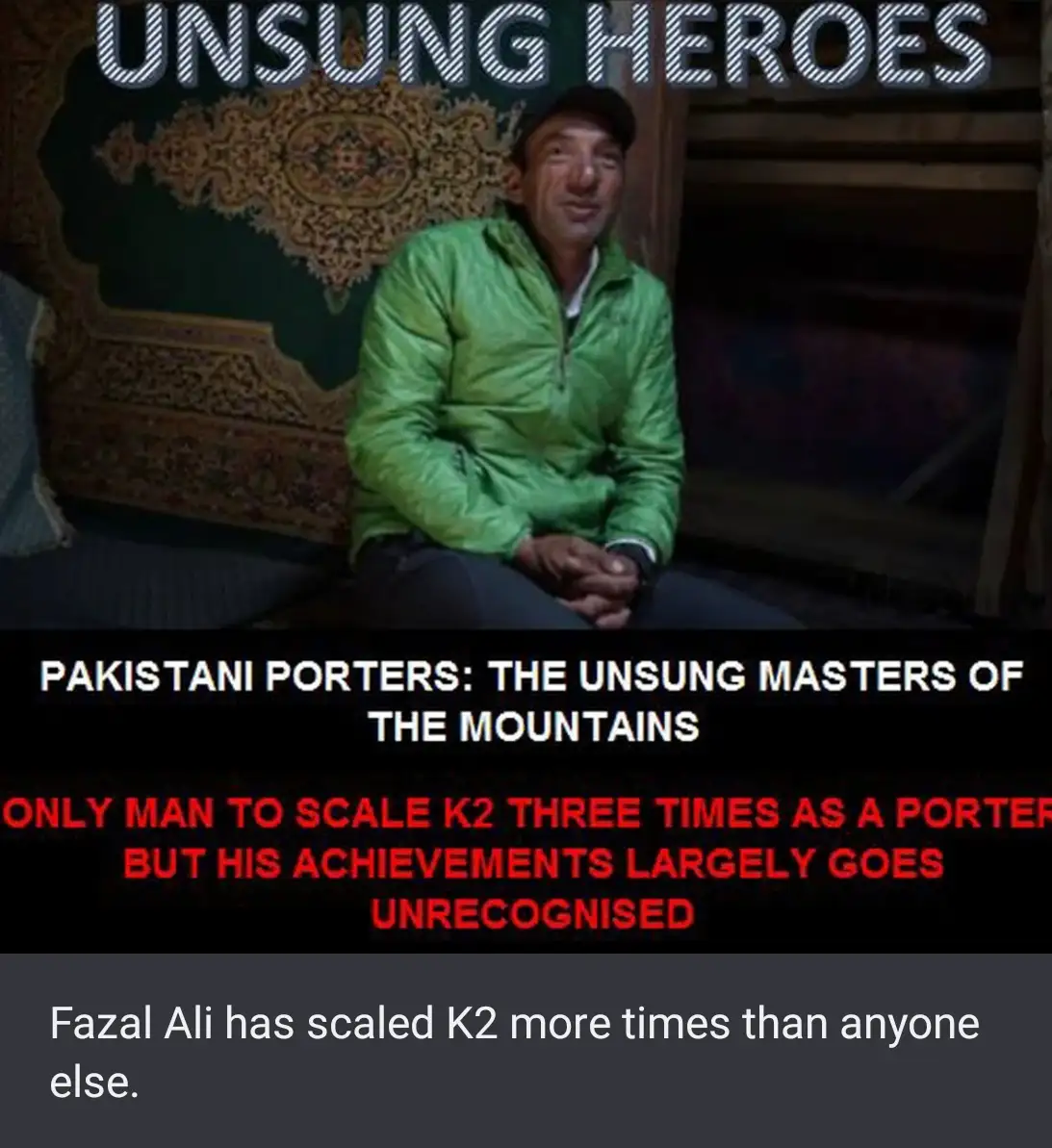 Celebrating the Unsung Heroes who deserve our recognition.