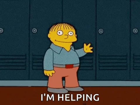 The image shows three identical frames of the cartoon character Milhouse Van Houten standing in front of school lockers…