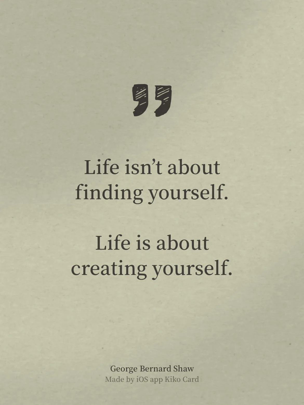 A minimalist image with a beige textured background displays a quote in dark gray serif font. At the top are large…