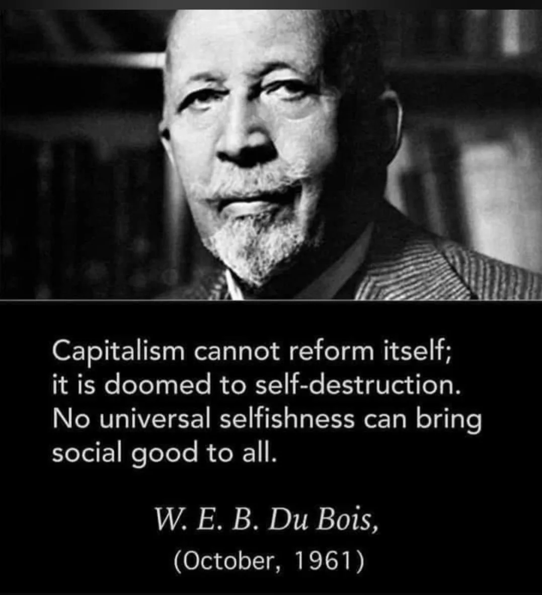A black-and-white portrait of W. E. B. Du Bois, an older Black man with a mustache and beard, wearing a suit and looking…