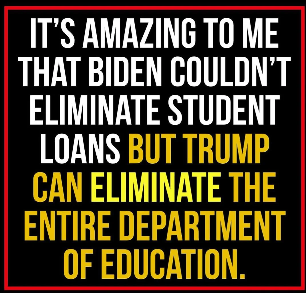 A black square image with a red border contains bold white and yellow text. The text reads: 'IT'S AMAZING TO ME THAT BIDEN…