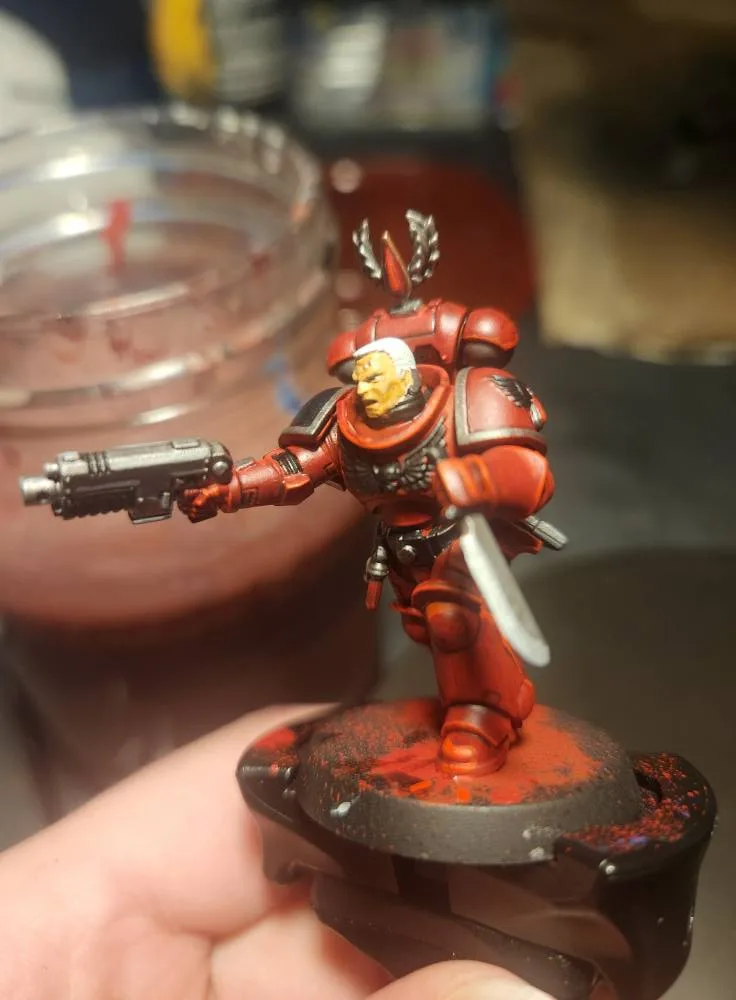 My first attempt at a face: not too shabby for my sixth mini!