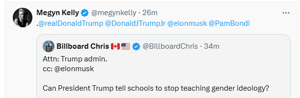A screenshot of a Twitter thread shows Billboard Chris tagging the Trump administration and Elon Musk, asking if President…