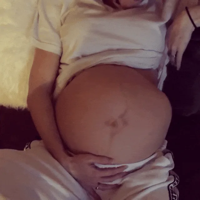 This kid is just getting cozy and loving life.