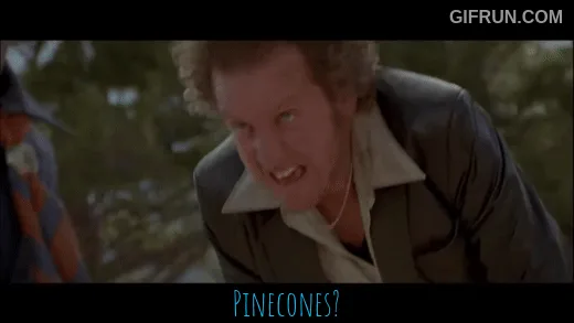 The image is a split-screen meme featuring two scenes from the movie 'The Goonies'. The top row shows a man with curly hair…