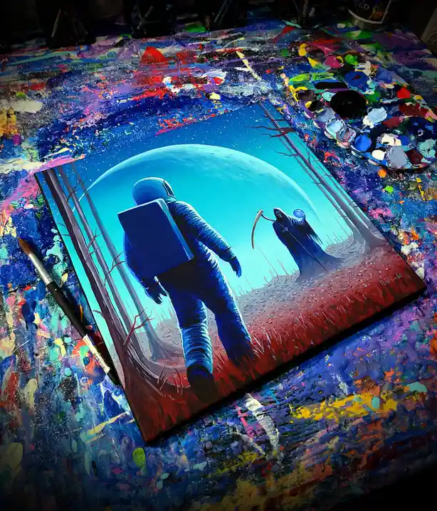 Introducing 'The Great Exchange': My Latest Acrylic Masterpiece