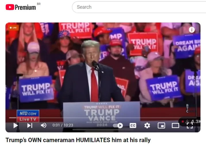 Trump's cameraman really dropped the ball.