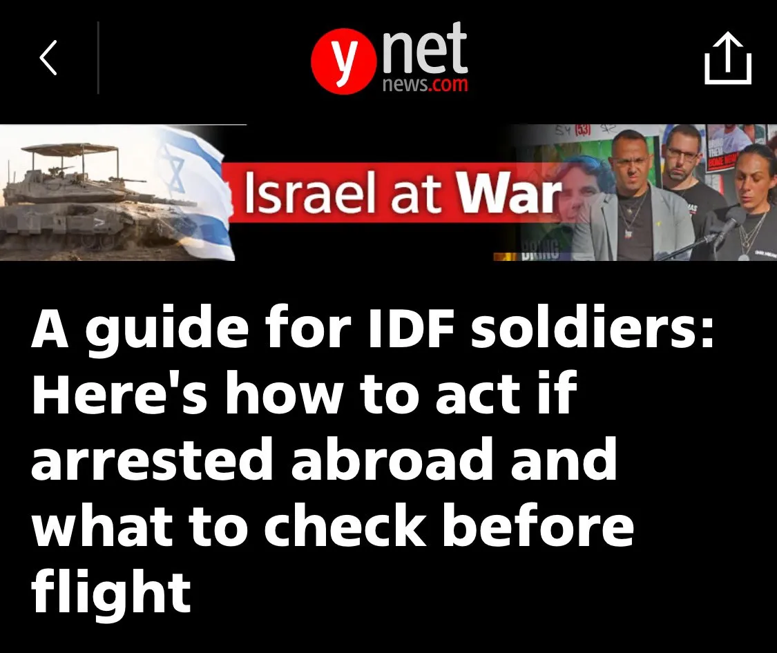 The image is a screenshot of a Ynet news article header showing a tank with an Israeli flag and a photo of people at a press…