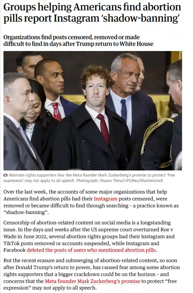A news article screenshot shows Mark Zuckerberg standing among other officials, with the headline 'Groups helping Americans…
