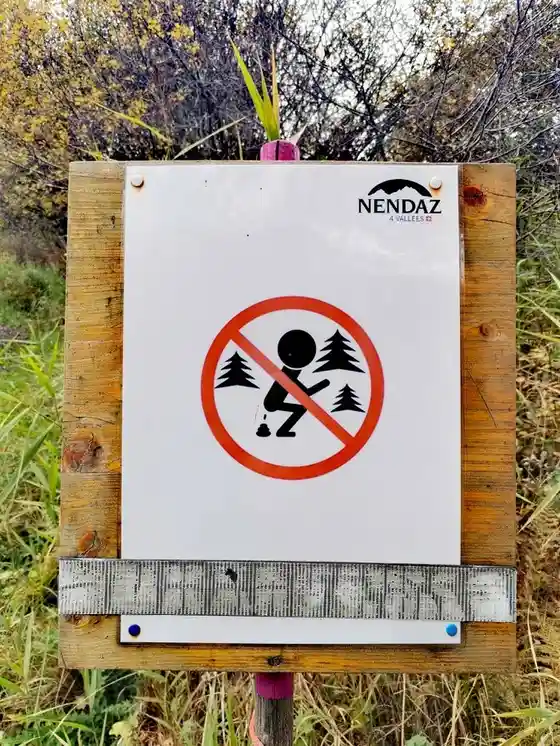 A Bare Sign on the Scenic Switzerland Trail