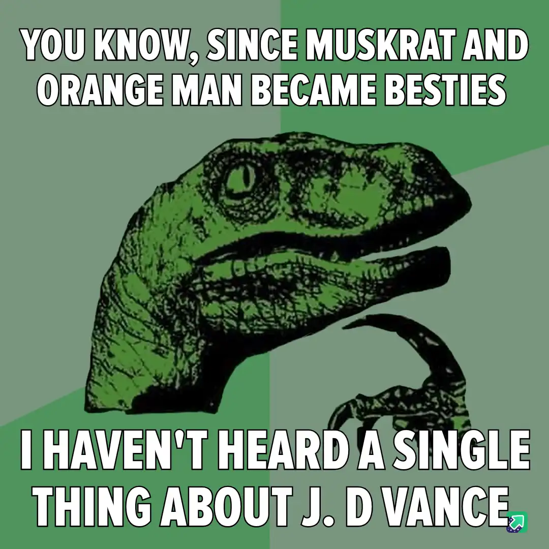 The image features the iconic green 'Philosoraptor' dinosaur meme template, with text overlaid in bold white font. The top…