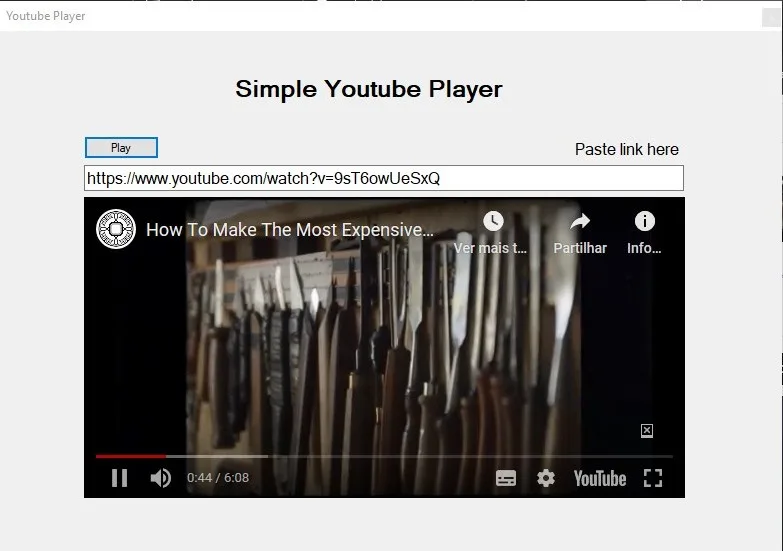 A screenshot of a 'Simple YouTube Player' interface shows a paused video thumbnail featuring a close-up of numerous…