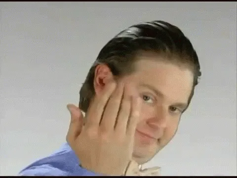 A three-panel meme showing a man in a blue shirt and white collar. In the top row, he slowly reveals his face with a smug…